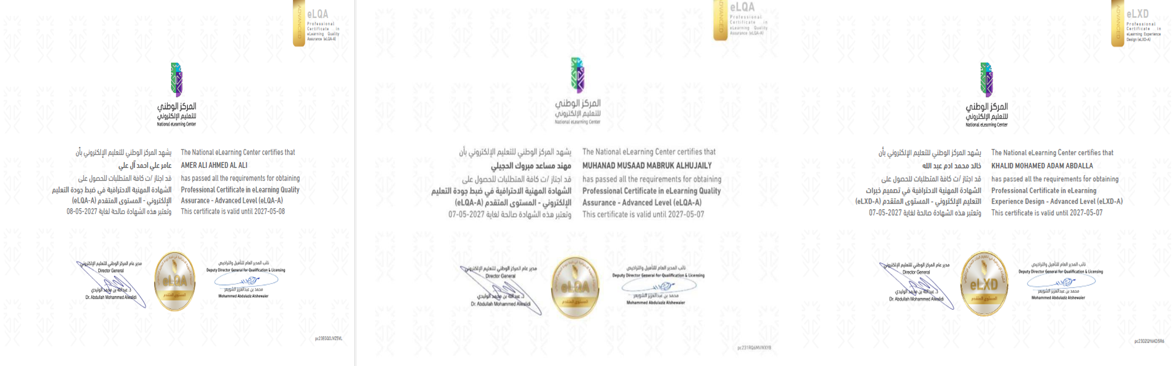Professional certificates